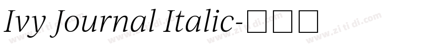Ivy Journal Italic字体转换